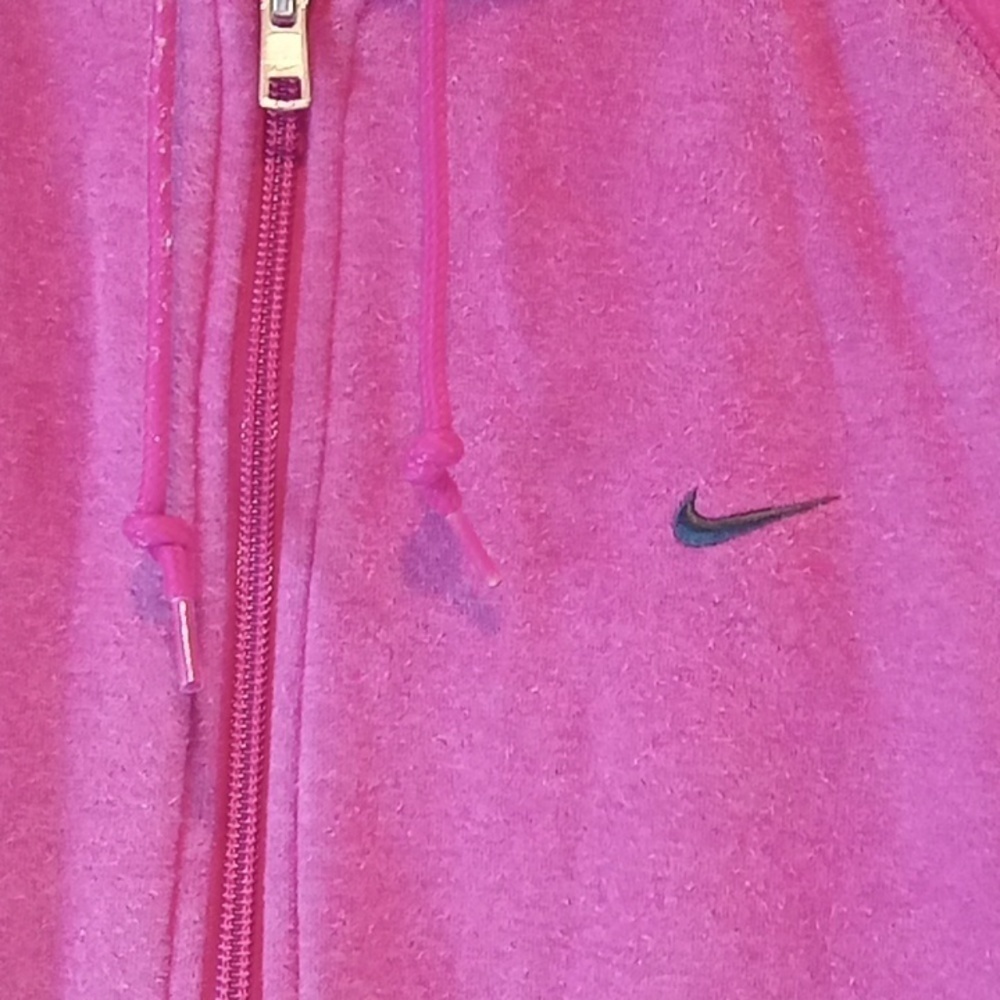 Vintage Y2K Nike Full Zip Hoodie Sweatshirt Women's Sz XL Pink EUC NICE! - Picture 6 of 16